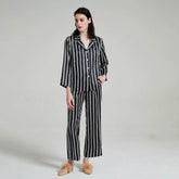 Silk Pajamas - Sleeves Long Pants Elegant Homewear - LANI SILK